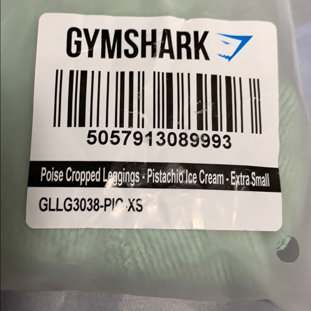 Gymshark Poise Cropped leggings Pistachio IC XS
